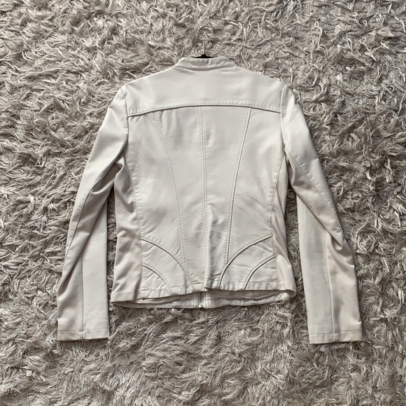 White Express Leather Jacket - Picture 2 of 2